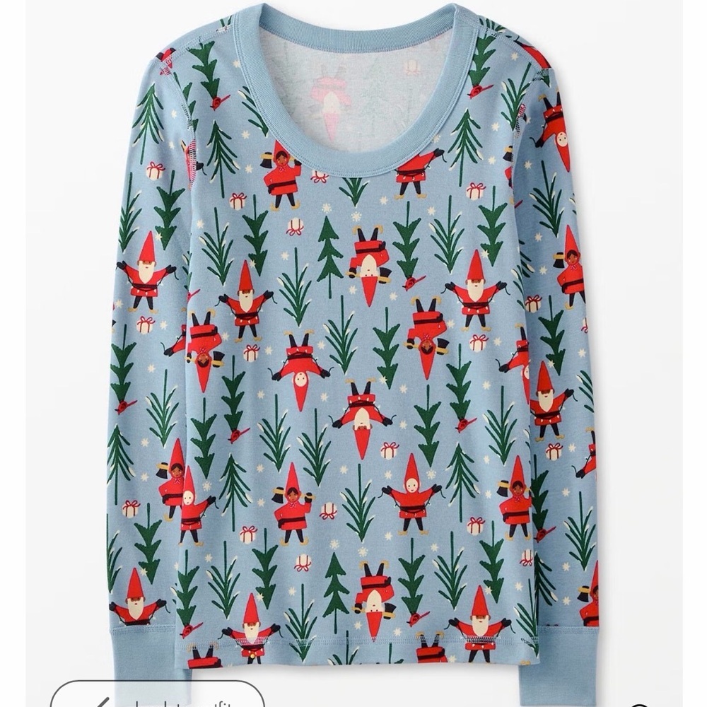 Hanna Anderson Blue Gnome Print Sweater